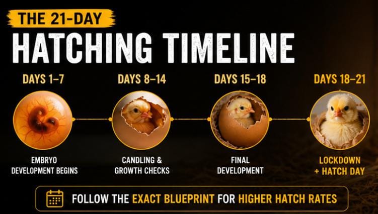 Egg Incubation Guide Printable, 21-Day Hatching Planner (PDF Download)