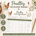 Poultry Vaccination Tracker | Chicken Health Record Log (A4 Instant Download)