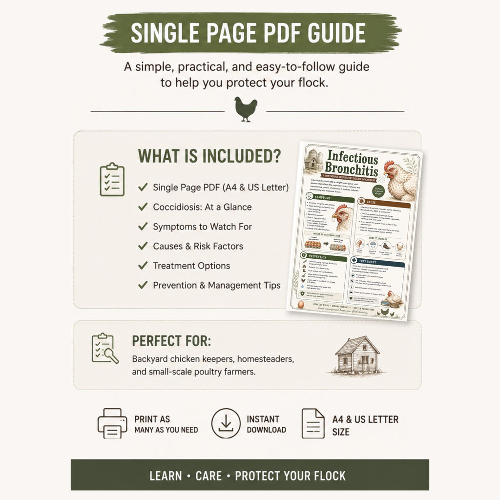 Vent Gleet Guide Printable PDF | Chicken Symptoms, Treatment & Prevention Chart