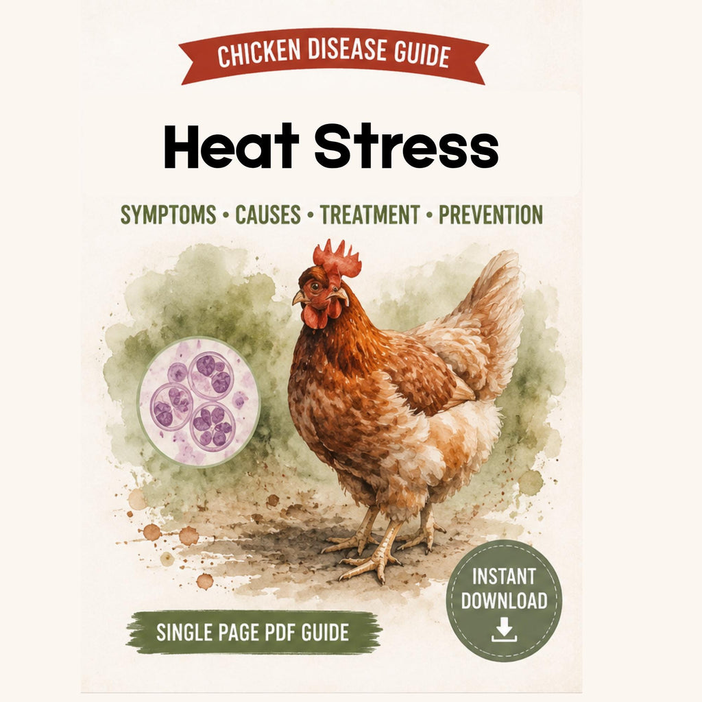 Heat Stress Guide for Chickens Printable PDF | Symptoms, Emergency Care & Prevention Chart