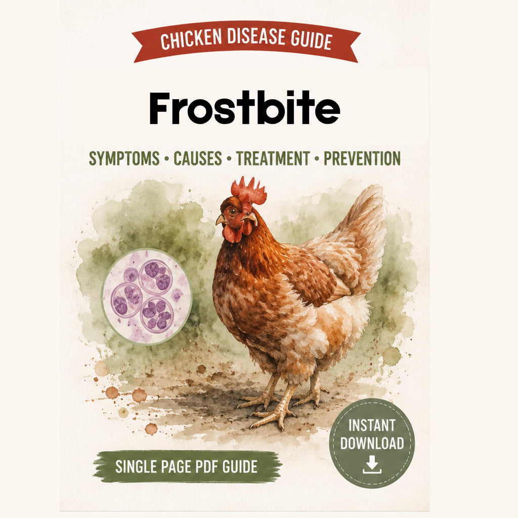 Chicken Frostbite Guide Printable PDF | Symptoms, Treatment & Winter Care Chart
