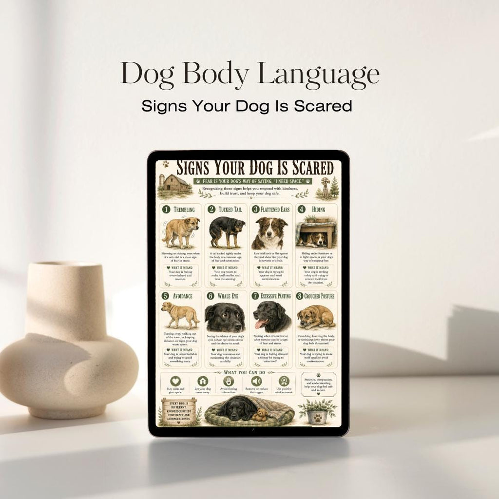 Dog Body Language Chart | Fear & Anxiety Signs Poster (PDF)