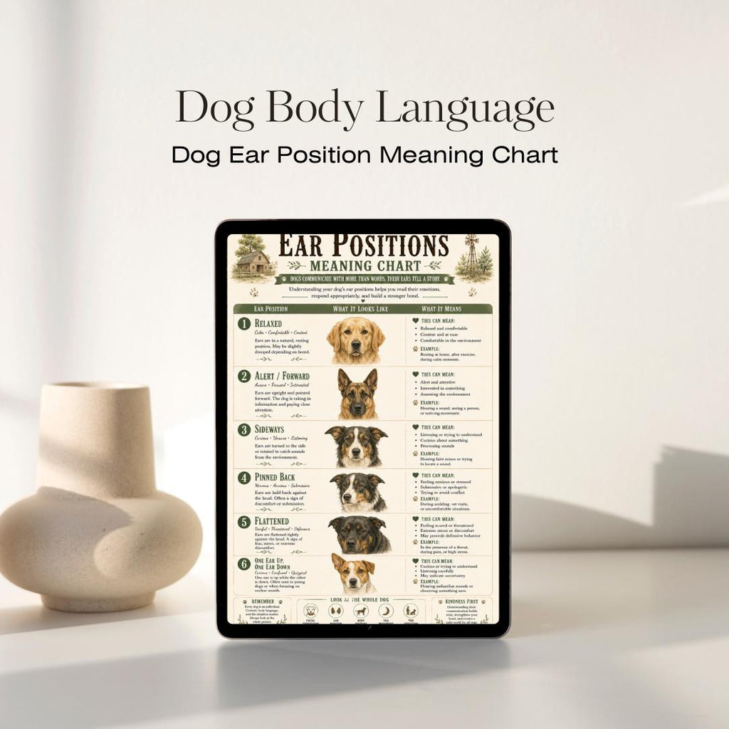 Dog Ear Position Meaning Chart | Canine Body Language Guide (PDF)