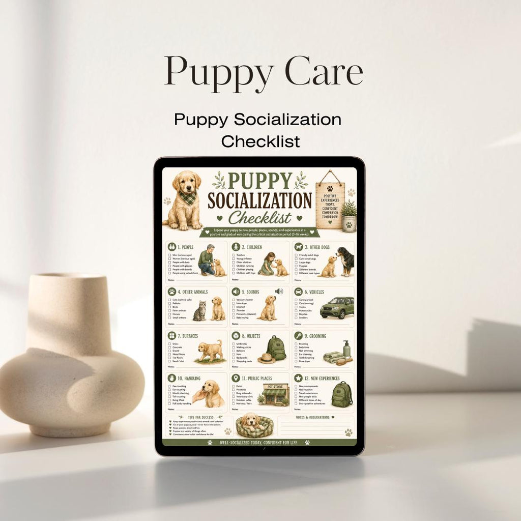 Puppy Socialization Checklist | Puppy Training Tracker PDF (A4 Digital Download)
