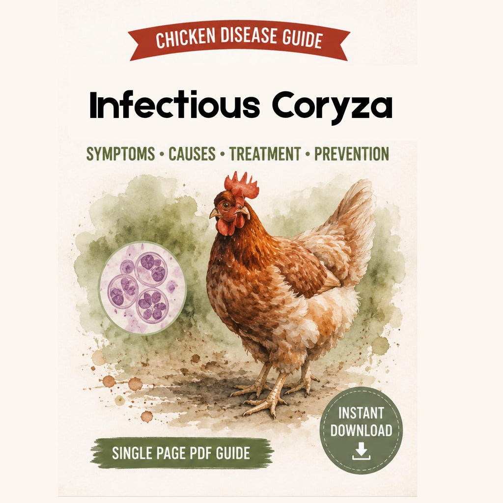 Infectious Coryza Guide Printable PDF | Chicken Respiratory Disease Symptoms & Treatment