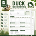 Duck Health Record Tracker | Farm Waterfowl Medical Journal (A4 Printable)
