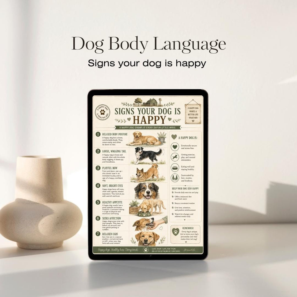 Dog Body Language Chart | Canine Behavior Poster (PDF)