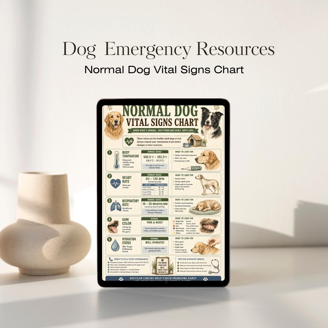 Normal Dog Vital Signs Chart | Canine Health Reference PDF