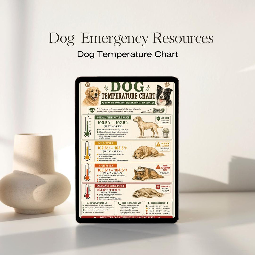 Dog Temperature Chart Printable | Canine Fever, Hypothermia Guide (PDF)