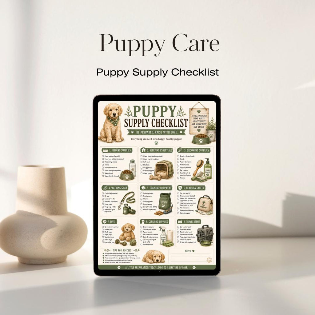 Puppy Supply Checklist Printable | New Puppy Essentials PDF (A4 Digital Download)