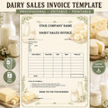 Dairy Sales Invoice Template | Editable Farm Billing (Word/PDF)