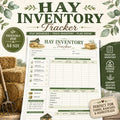Hay Inventory Log Printable PDF | Track Hay Bale Usage and Storage