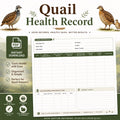 Quail Health Log Printable PDF, A4 Poultry Tracker for Care