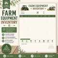 Farm Equipment Inventory Log Sheet | Tractor Asset Tracker (Printable Download)