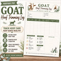 Goat Hoof Trimming Log | Health Record Keeper, Farm Management (A4 Download)
