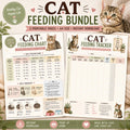 Cat Feeding Chart Tracker, Pet Care Planner, A4 Bundle (Instant Download PDF)