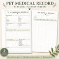 Pet Medical Record Printable Planner Inserts | Veterinary Log, Vaccination Tracker (A4 PDF)