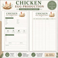 Chicken Egg Production Planner Inserts | Poultry Record Keeper, Flock Log (Digital Download)
