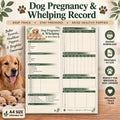 Dog Pregnancy Whelping Record, Breeder Puppy Log (Printable PDF)