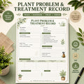 Plant Problem And Treatment Record | Garden Pest & Disease Log | Plant Care Printable