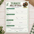 Turkey Bill of Sales, Poultry Document (Instant Download)