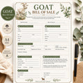 Goat Bill of Sale Form | Livestock Contract (A4 PDF)