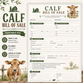 Calf Bill of Sales Printable, Livestock Transfer Form (PDF)