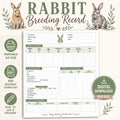 Rabbit Breeding Printable PDF, A4 Kindling Tracker and Rabbitry Record