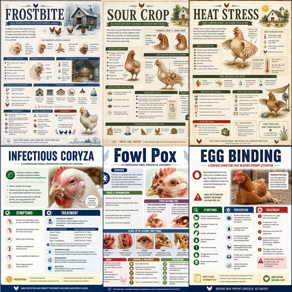 Chicken Disease Guide, 30-Page Printable PDF for Poultry Health