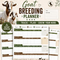 Goat Breeding Planner, Printable PDF with Kidding Records and Kid Growth Chart