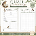 Quail Egg Log, A4 Printable PDF Farm Planner Insert
