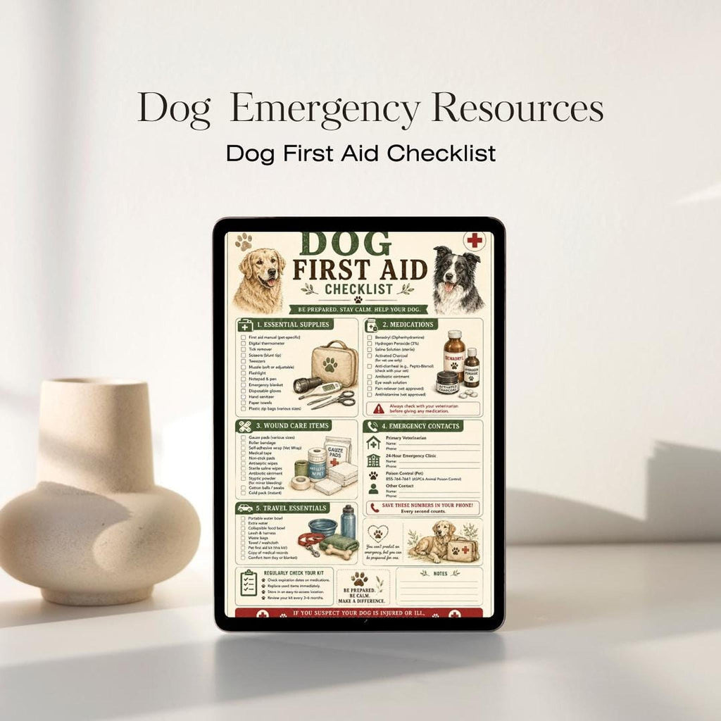Dog Emergency Guide, 10 Printable First Aid Charts PDF