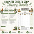Chicken Coop Cleaning Checklist, Printable Poultry Tracker with 15-Day Schedule