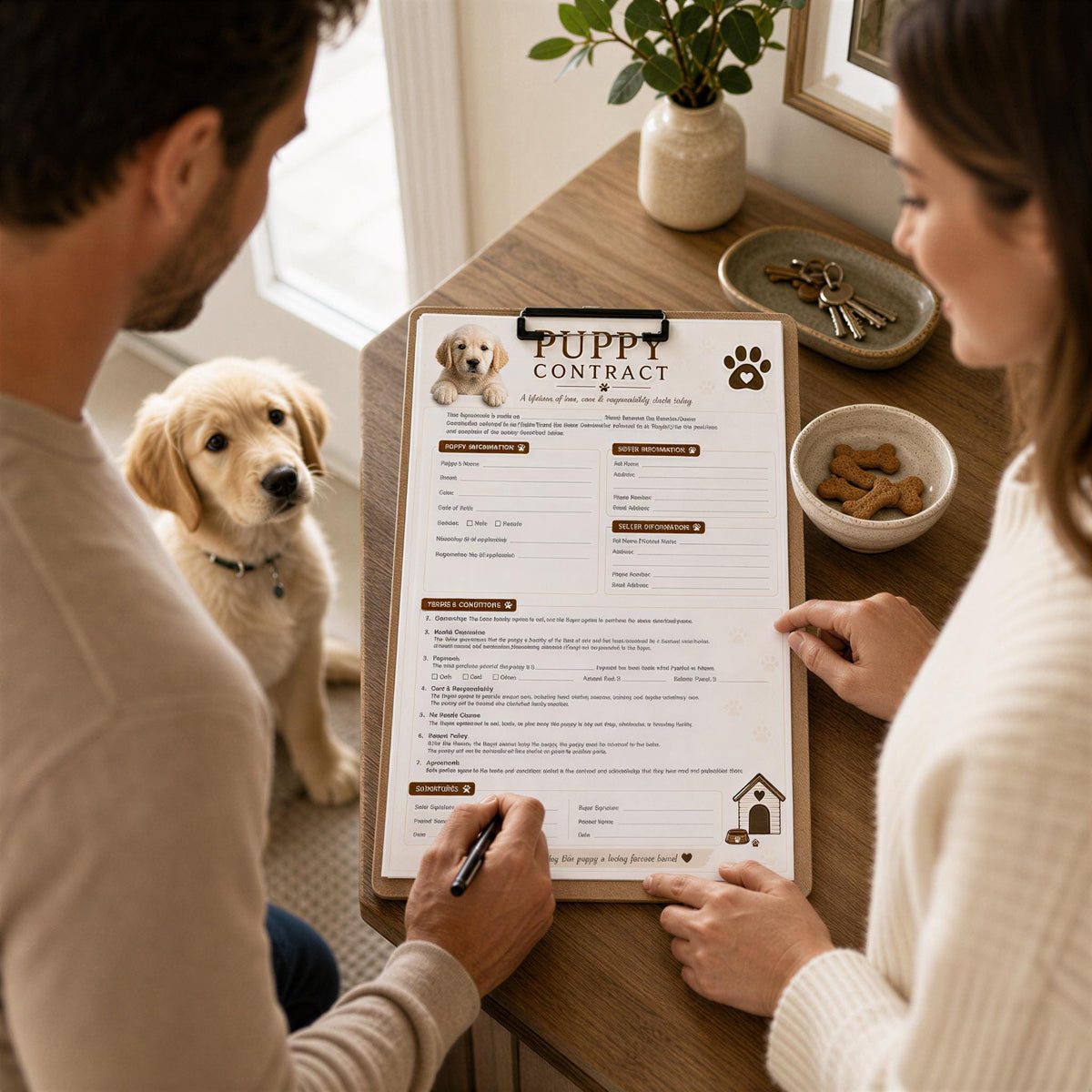 Puppy Contract, Editable Breeder Agreement | PDF | A4 - Printable Template For Sellers, Owners