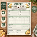 Chicks Bill of Sale Form, Poultry Farm Record (PDF)