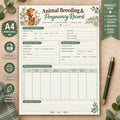 Farm Animal Breeding & Pregnancy Record | A4 Printable Livestock Tracker (PDF)