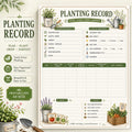Planting Log Printable, A4 Vegetable Garden Record PDF
