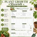 Vegetable Garden Log, A4 Printable Plant Growth Tracker And Harvest Record