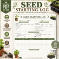 Seed Starting Log, A4 Printable PDF Garden Record Journal