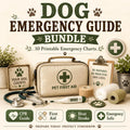 Dog Emergency Guide, 10 Printable First Aid Charts PDF