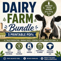 Dairy Farm Bundle, Printable PDF Planner With Milk Tracker
