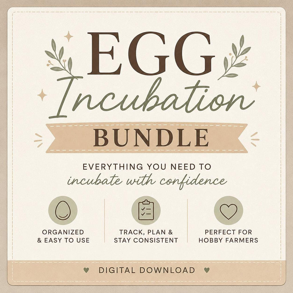 Egg Incubation Bundle, Printable PDF Hatchery Tracker and Guide